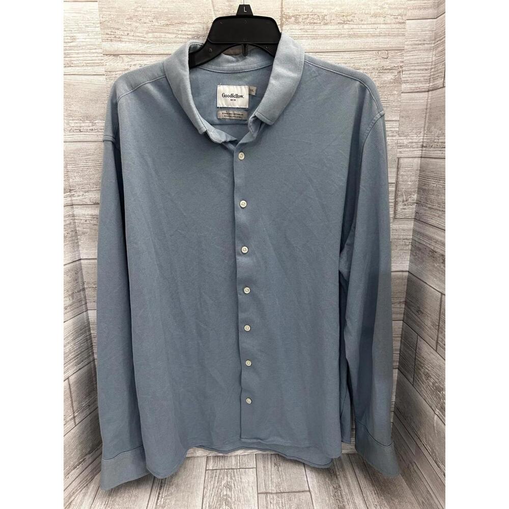 Goodfellow & Co Men’s Long Sleeve Button Up Shirt Blue Size XXL NWOT